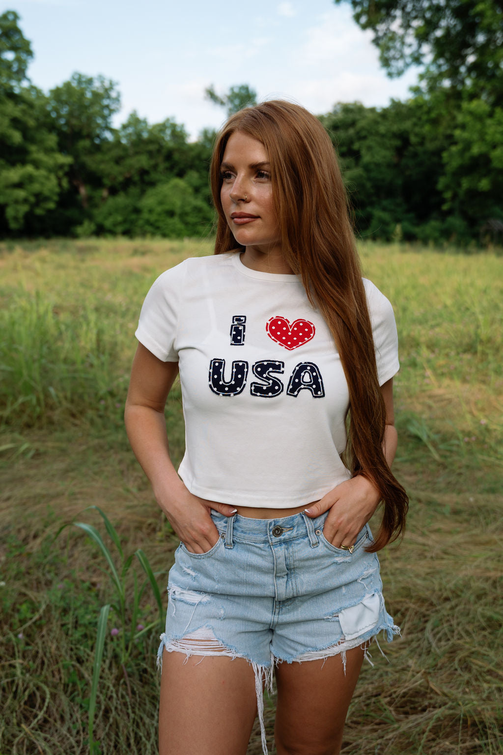 I Love USA Baby Tee