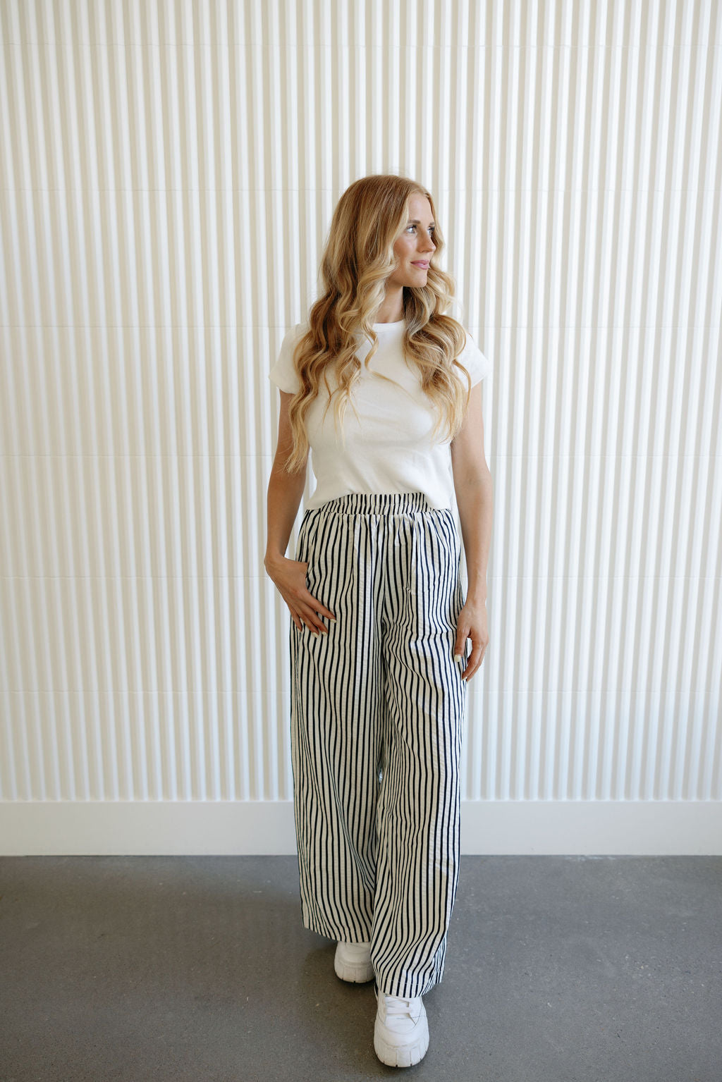 Striped Wide Leg Pants