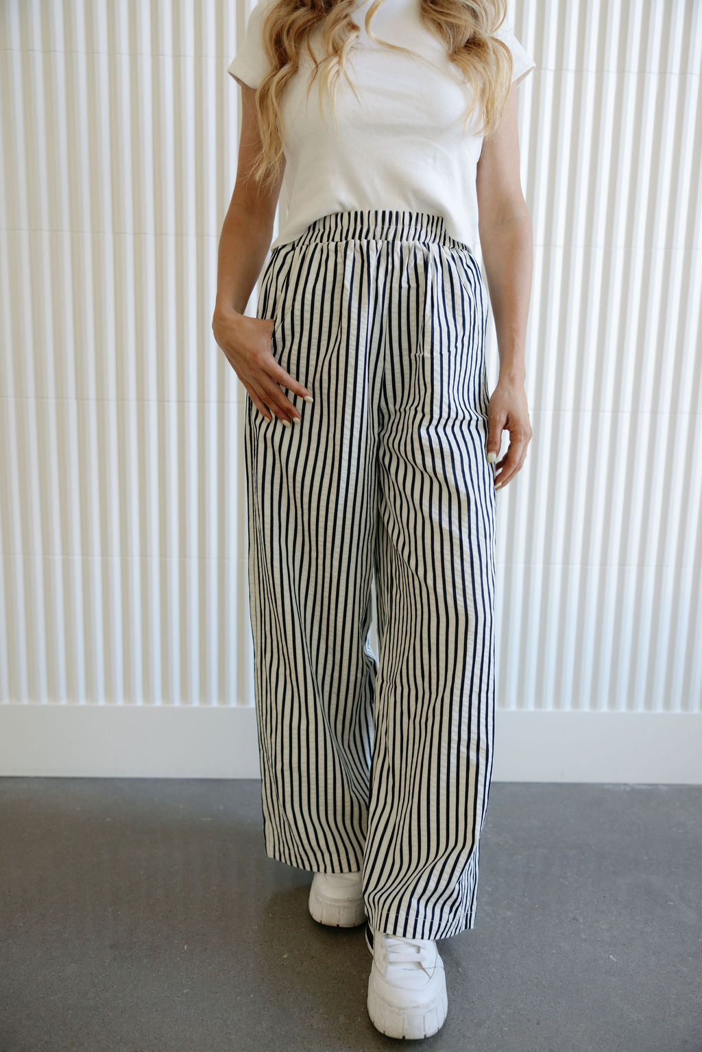 Striped Wide Leg Pants
