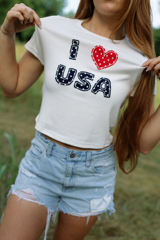 I Love USA Baby Tee
