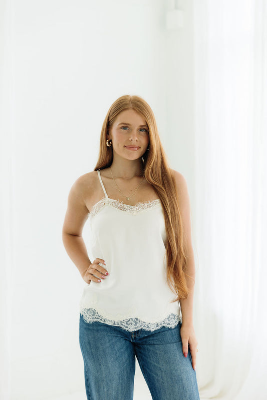 Gabrielle Satin Tank Top