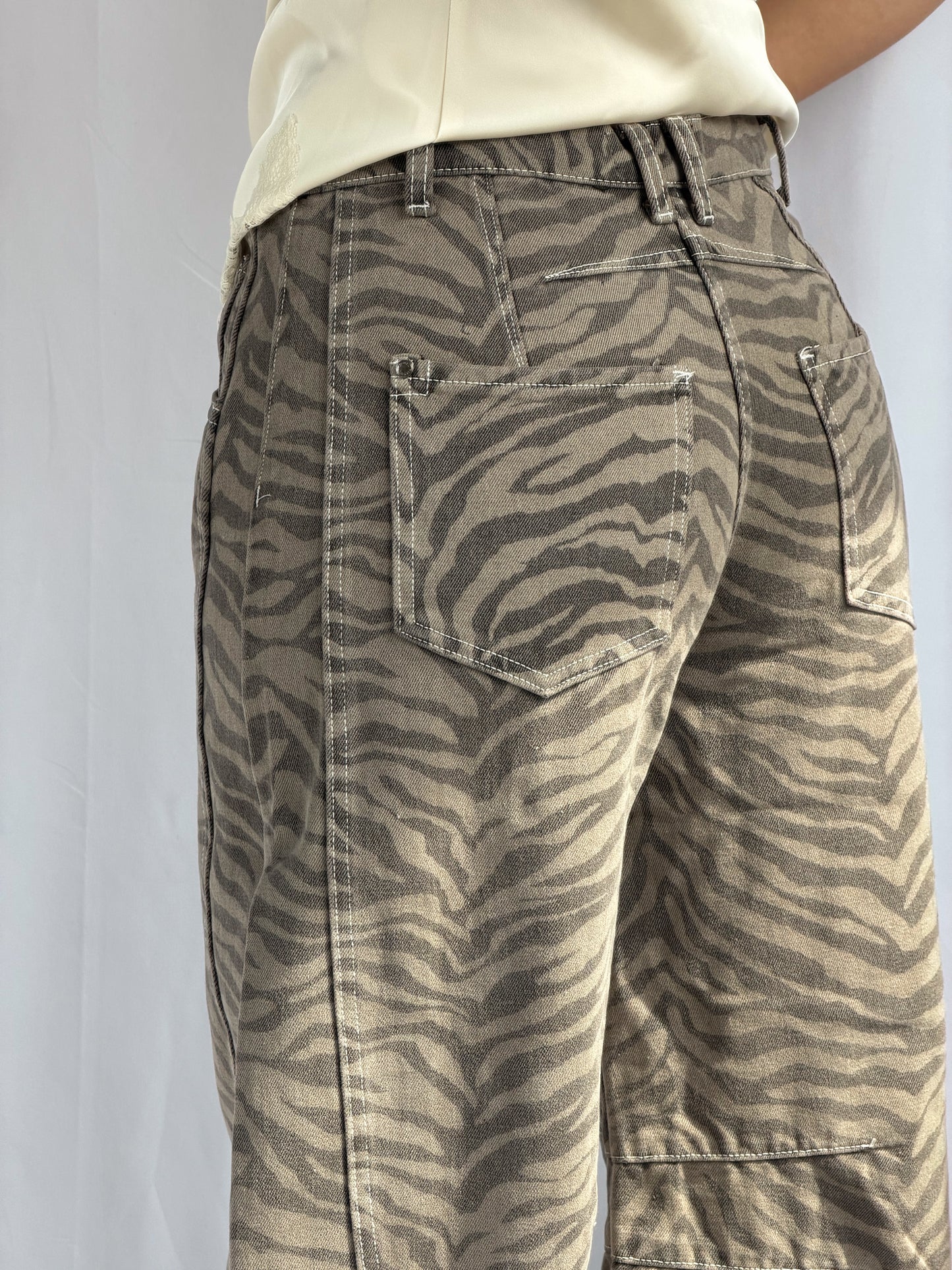 Zebra Barrel Jeans
