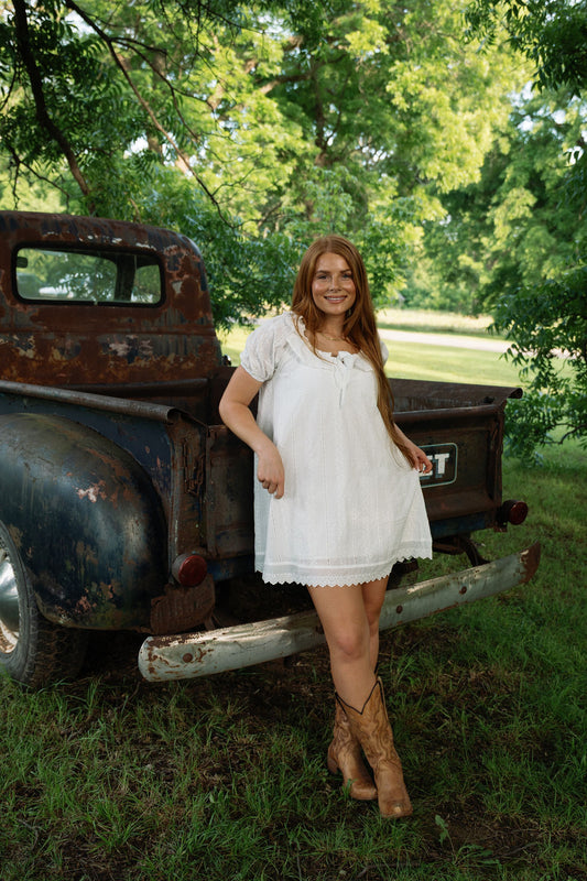 Eyelet Babydoll Dress