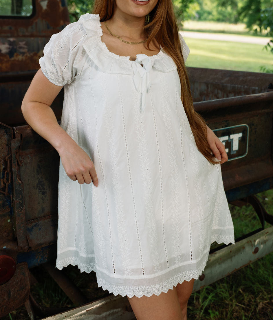 Eyelet Babydoll Dress